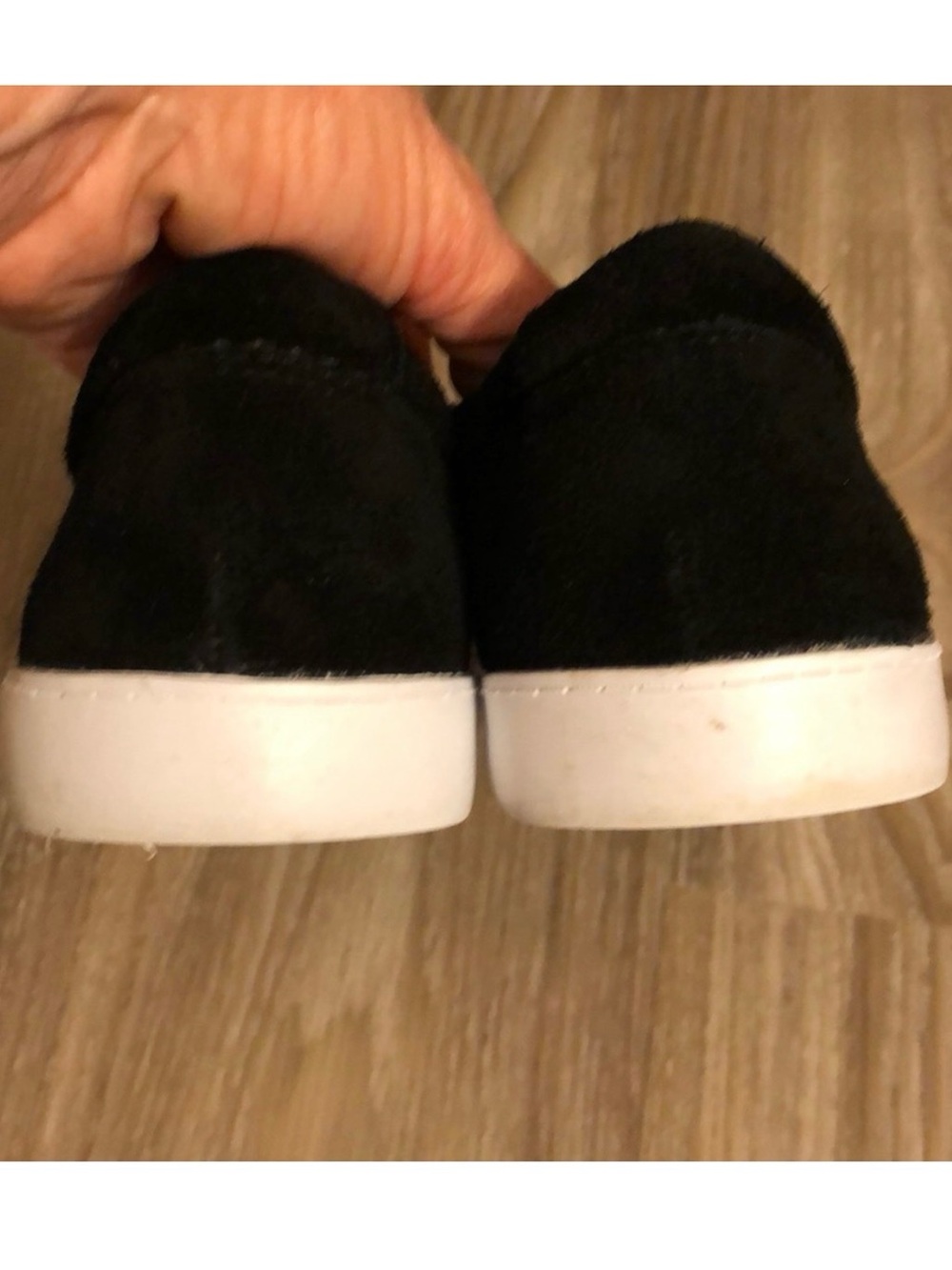 Clark’s Black Suede Slip On Sneakers - Picture 4 of 8